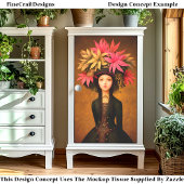 女ビクトリアンの子、大きなフローラ帽子DK5LFデコページ 薄葉紙