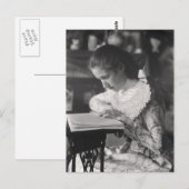 女ビクトリアンの読子は本だ ポストカード (正面/裏面)