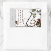 女ビクトリアンパーソナライズされたの読蔵書票 長方形シール (バッグ)