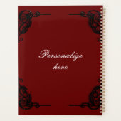 女ビクトリアン冬シーンポートレート冬ウォーク プランナー手帳 (裏面)