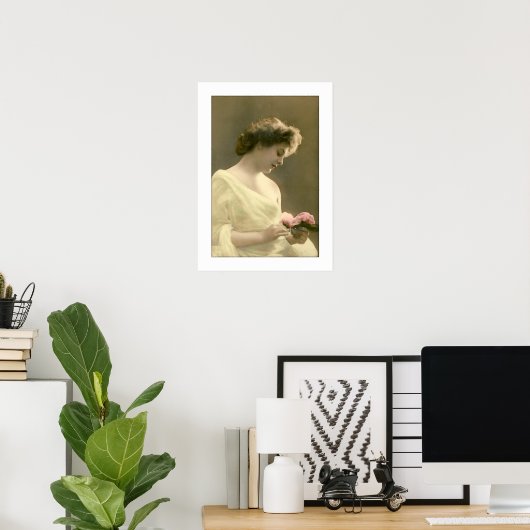 女ビクトリアン性の回想的ロマンチック ポスター (ホームオフィス)