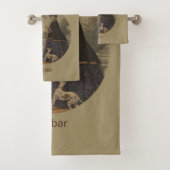 女ビクトリアン性の女の子と犬を散歩に バスタオルセット (インサイチュ)