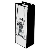 女ビクトリアン性ギブソン女の子お酒がおもしろい欲しい ワインギフトバッグ (正面アングル)