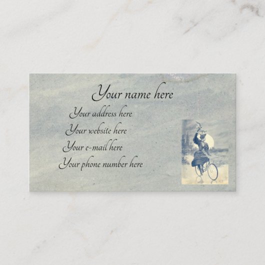 女ビクトリアン性自転車 名刺 (正面)