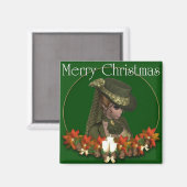 女ビクトリアン性2 - Merry Christmas Magnet マグネット (正面/裏面)