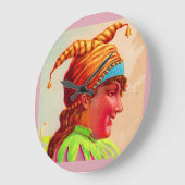 女ビクトリアン性 ラージ壁時計 (傾斜)