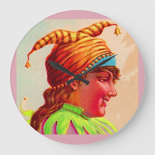 女ビクトリアン性 ラージ壁時計 (正面)