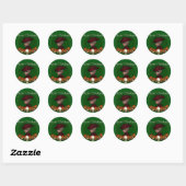 女ビクトリアン性 – Merry Christmas Stickers ラウンドシール (シート)