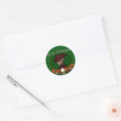 女ビクトリアン性 – Merry Christmas Stickers ラウンドシール (封筒)