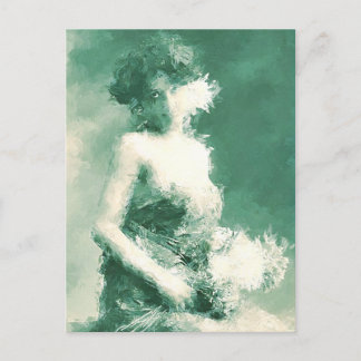 女ビクトリアン絵画カード ポストカード