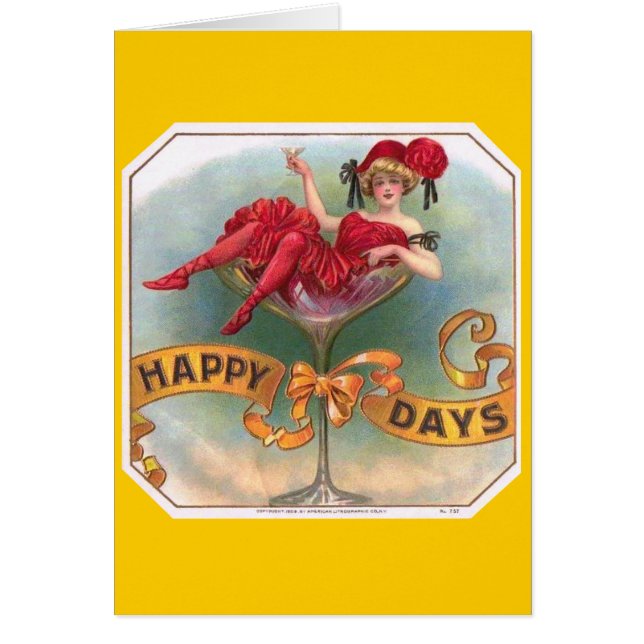 女ビクトリアン赤シャンパンハッピー (正面)