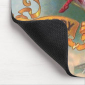 女ビクトリアン赤シャンパンハッピー マウスパッド (コーナー)