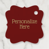 女ビクトリアン金ゴールドエレガントフレーム赤褐色 フェイバータグ (裏面)