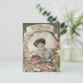 女ビクトリアン魚ポワソンダブリル4月フール ポストカード (スタンド正面)