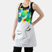 女ファンキーカッコいい毛水色 エプロン (インサイチュ)