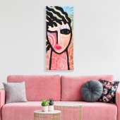 女ファンキー性の抽象芸術デジタルポートレート キャンバスプリント (インサイチュ (リビング))