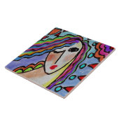 女ファンキー性の抽象芸術ポートレート タイル (側面)