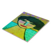 女ファンキー抽象芸術ポートレート タイル (側面)