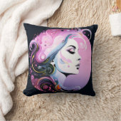 女フェミニン性美しい クッション (ブランケット)