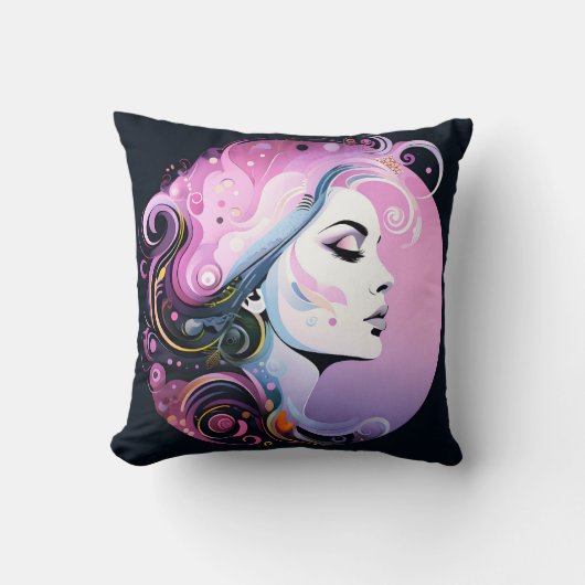 女フェミニン性美しい クッション (正面)