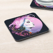 女フェミニン性美しい コースター (左側)