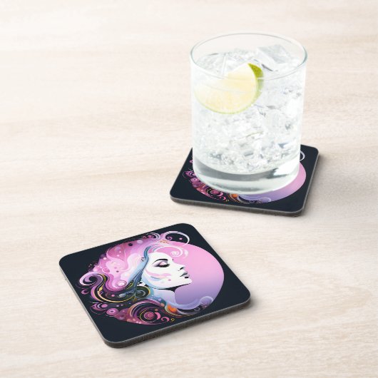 女フェミニン性美しい コースター (右側)