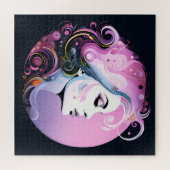 女フェミニン性美しい ジグソーパズル (横)