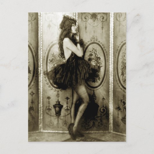 女フランスのの子の写真はがき ポストカード (正面)