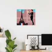 女フランスのの子ポスター ポスター (ホームオフィス)