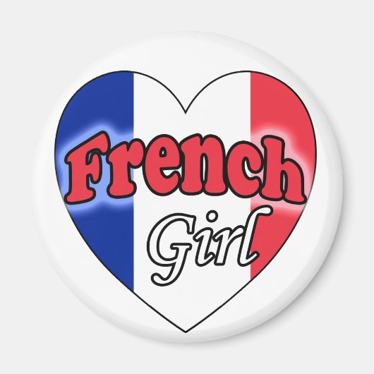 女フランスのの子 マグネット (正面)