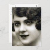 「女フランスのの子」ヴィンテージ写真 ポストカード (正面/裏面)