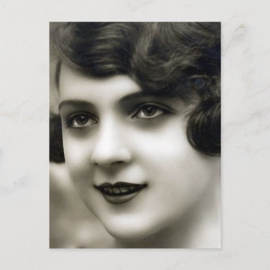 「女フランスのの子」ヴィンテージ写真 ポストカード (正面)