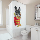 女フランスの性の男性のためのブルドッグS - Frenchie Fries シャワーカーテン (インサイチュ)