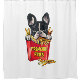 女フランスの性の男性のためのブルドッグS - Frenchie Fries シャワーカーテン