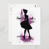 女フランスの性 ポストカード (正面/裏面)