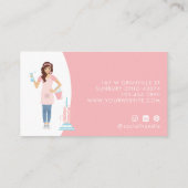 女モダンかわいらしの清掃とメイドサービス 予約カード (裏面)