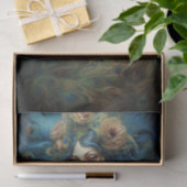 女モダンと孔雀の羽根でアート 薄葉紙 (ギフト)