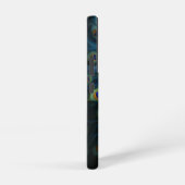 女モダンと孔雀の羽根でアート SAMSUNG GALAXYケース (右側面)