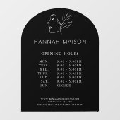 女モダンのロゴ、営業時間 ウィンドウサイン (シート)