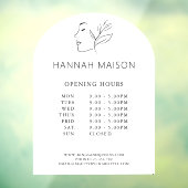 女モダンのロゴ、営業時間 ウィンドウサイン (シート3)