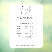 女モダンのロゴ、営業時間 ウィンドウサイン (シート3)