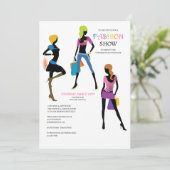 女モダンの子のファッション 招待状 (スタンド正面)