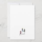 女モダンの子のファッション 招待状 (裏面)