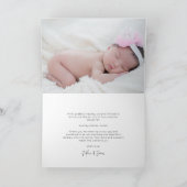 女モダンの子のベビー3生まれたばかりのフォトコラージュ カード (内部)