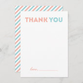 女モダンの子の赤ちゃんシャワー – ありがとうノートカード サンキューカード (正面/裏面)
