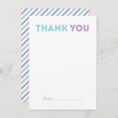 女モダンの子の赤ちゃんシャワー – ありがとうノートカード サンキューカード (正面/裏面)