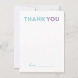 女モダンの子の赤ちゃんシャワー – ありがとうノートカード サンキューカード