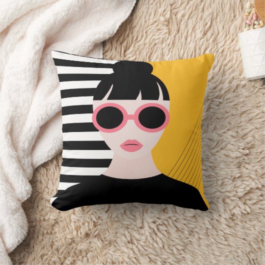 女モダンの子 クッション (ブランケット)