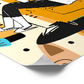 女モダンの読グラフィックアート ポスター (角)