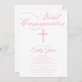 女モダンエレガント子のクロス招待状 招待状 (正面/裏面)